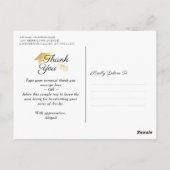 Afstuderen Script Dank u Faux Gold Pet Diploma Briefkaart (Achterkant)