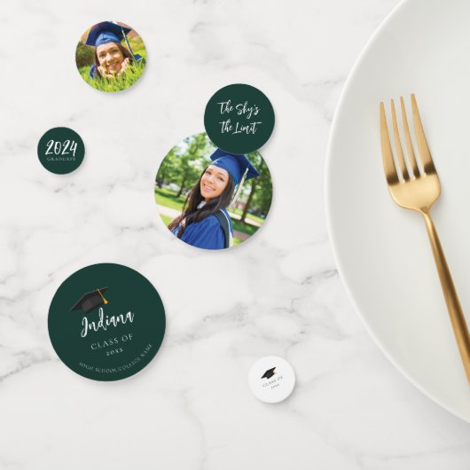 Afstuderen Script Foto Groen Afstudeerder 2024 Fee Confetti (Groep)