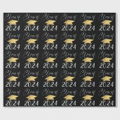Afstuderen Script Klasse Jaar Aangepaste kleuren Cadeaupapier (Vlak)