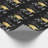 Afstuderen Script Klasse Jaar Aangepaste kleuren Cadeaupapier (Hoek)
