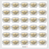 Afstuderen Script Modern Black en Gold Stickers (Vel)