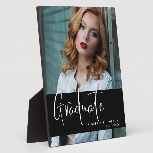 Afstuderen Script Moderne Eenvoudige aangepaste fo Fotoplaat (Zijkant)