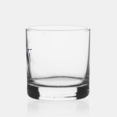 Afstuderen Script Navy Blue gepersonaliseerde aand Whisky Glas (Links)