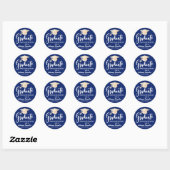 Afstuderen script | PET AFSTUDEERDER | Hartelijk d Ronde Sticker (Vel)