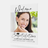 Afstuderen Script Welkom Foto Gefeliciteerd Acryl Bord (Hoek)