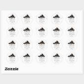 Afstuderen Script Zwart & Wit Scroll Dank u Ronde Sticker (Vel)