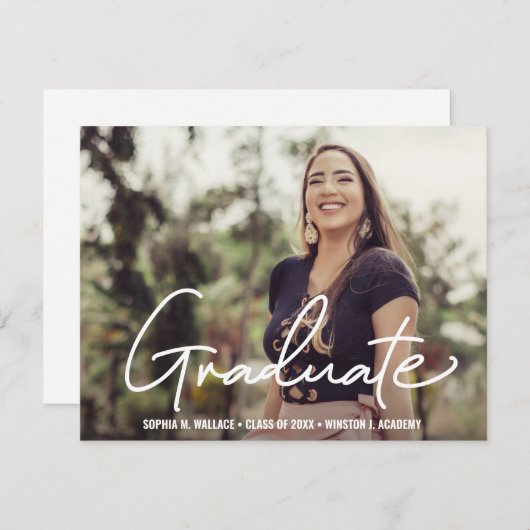  Afstuderen scriptfoto Aankondiging (Voorkant / Achterkant)