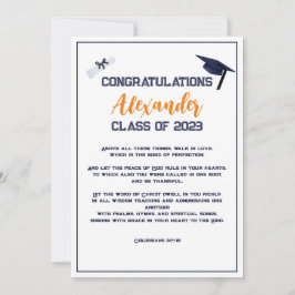 Afstuderen Scripting Oranje Wenskaart Kaart