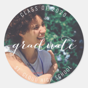 Afstuderen Senior Foto Afstuderen Ronde Sticker