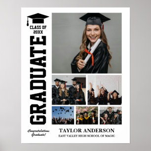 Afstuderen Senior Jaar Afstuderen Fotocollage Poster