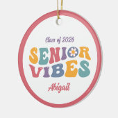 Afstuderen Senior Vibes Class of 2025 Christmas Keramisch Ornament (Links)