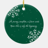 Afstuderen | Sentimentele foto KeepSake Kerstmis Keramisch Ornament (Achterkant)