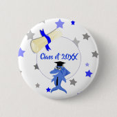 Afstuderen Shark party class of button (Voorkant)
