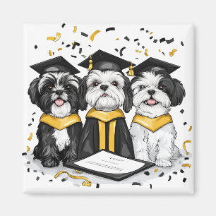 Afstuderen Shih Tzu Dogs Magneet