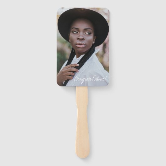 Afstuderen Sign Aangepaste foto Fan Set Handwaaier (Achterkant)