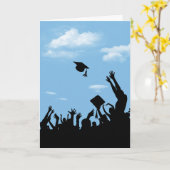 Afstuderen Silhouette met Sky Kaart (Gele Bloem)