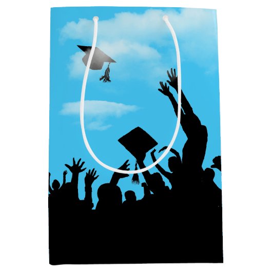 Afstuderen Silhouette met Sky Medium Cadeauzakje (Voorkant)