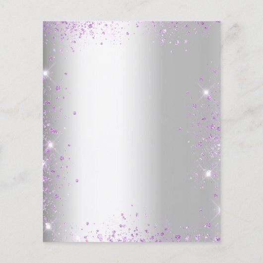 Afstuderen Silver lavender-begrotingsuitnodiging (Achterkant)