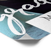 Afstuderen Silver-script | Penseel Afstudeerder fo Poster (Hoek)