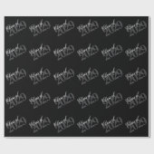 Afstuderen Silver-script | Trendy Faux Metallic Cadeaupapier (Vlak)