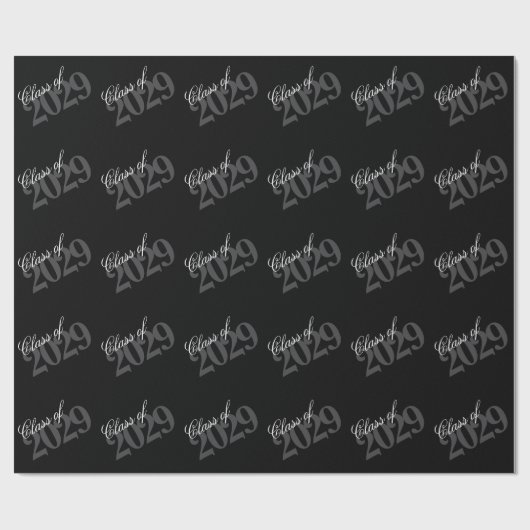 Afstuderen Silver-script | Trendy Faux Metallic Cadeaupapier (Vlak)