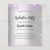 Afstuderen Silver Violet paarse uitnodiging tot he Flyer (Voorkant)