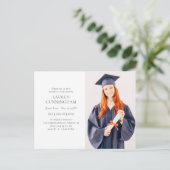 Afstuderen Simple Modern minimalist Foto Briefkaart (Staand voorkant)