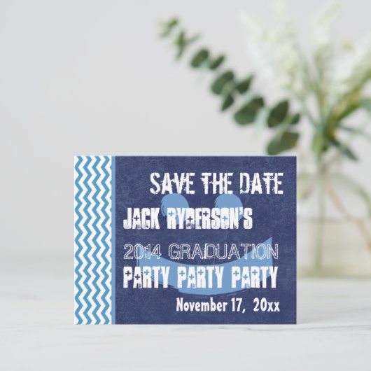 Afstuderen Sla de datum elk jaar op Moderne V10P Aankondigingskaart (Staand voorkant)