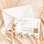 Afstuderen Sla de datum op QR-code Elegante foto Save The Date