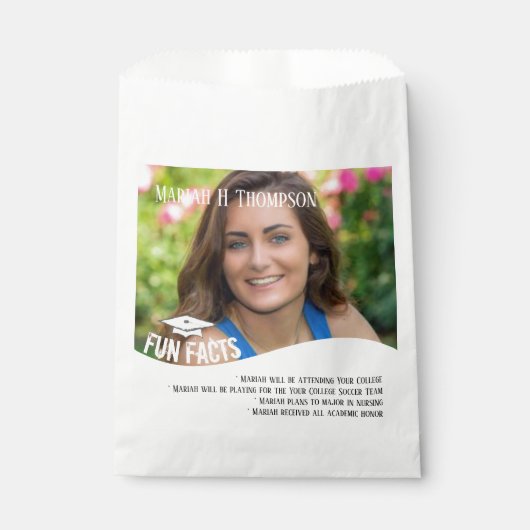 Afstuderen Snoep gunsten eenvoudige foto leuke fei Bedankzakje (Voorkant)