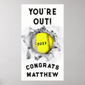 Afstuderen Softball Player Poster (Voorkant)