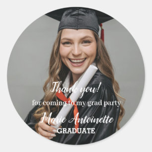 Afstuderen Sophisticate Dank u Foto Ronde Sticker