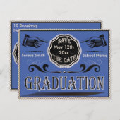 Afstuderen sparen de Datum Briefkaart (Voorkant / Achterkant)