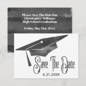 Afstuderen sparen de Datum Eenvoudige Moderne Zwar Save The Date (Voorkant / Achterkant)