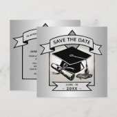 Afstuderen Sparen de Pet van het Afstudeerder van  Aankondiging (Voorkant / Achterkant)
