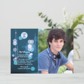 Afstuderen Sparkles Photo Invitation Kaart (Staand voorkant)