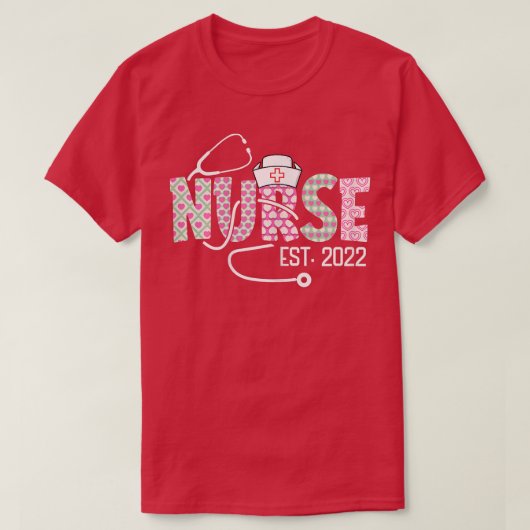 Afstuderen Stethoscope Nursi T-shirt (Design voorkant)