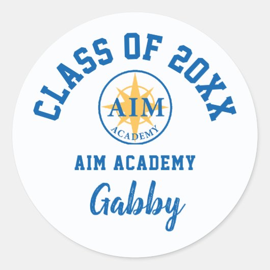 Afstuderen Stickers AIM Academy, Custom (Voorkant)