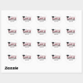 Afstuderen Stickers van maroon- en grijze Typograf (Vel)