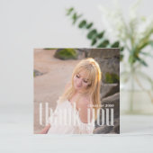 Afstuderen stijlvolle minimalistische elegante fot kaart (Staand voorkant)