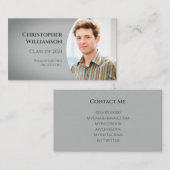 Afstuderen Student School Networking Moderne foto Visitekaartje (Voorkant / Achterkant)
