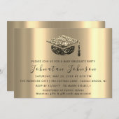 Afstuderen Student Sepia Gold Afstuderen Pet Kaart (Voorkant / Achterkant)