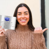 Afstuderen Student Silver Gray Royal Blue Simp Kaart