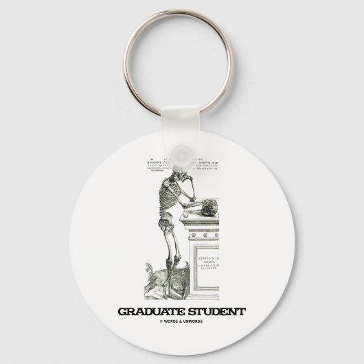 Afstuderen student (Skelet) Sleutelhanger (Voorkant)