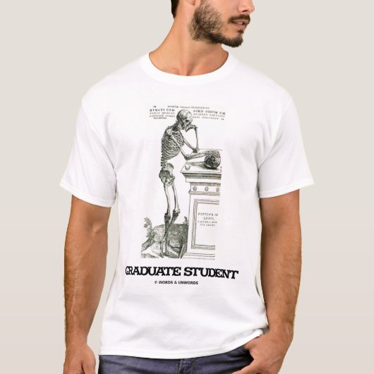 Afstuderen student (Skelet) T-shirt (Voorkant)