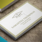 Afstuderen Student University Graduation Cap Foto Visitekaartje