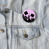 Afstuderen T-shirts en geschenken Ronde Button 5,7 Cm (In situ)