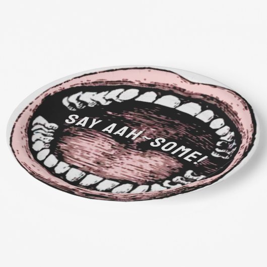 Afstuderen tandheelkunde papieren bordje (Gekanteld)