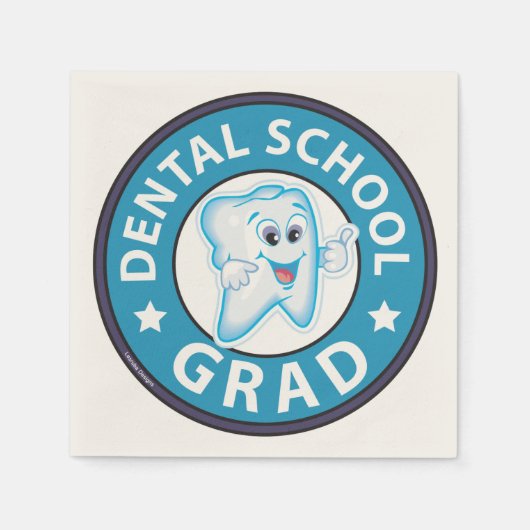 Afstuderen tandheelkunde servetten (Voorkant)