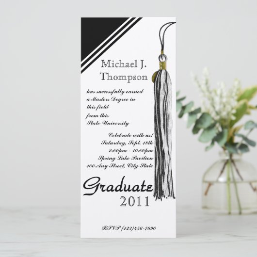 Afstuderen Tassel Kaart (Staand voorkant)